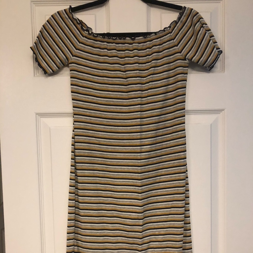 Mini ribbed body con dress